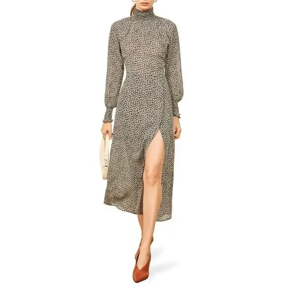 Reformation Georgina Midi Dress Ansel size 4 - Picture 1 of 11